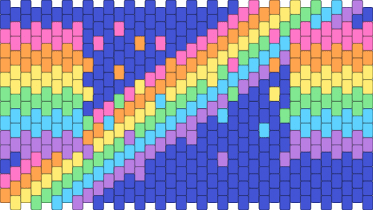 Nyan cat back pannel - blue,pink