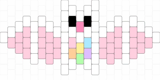 Pastel kandi bat - white,pink