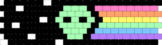 alien pattern v2 - black,teal,pink
