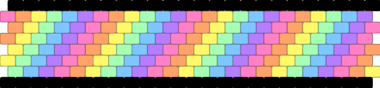 rainbow swirl pattern w/ black border! - pink