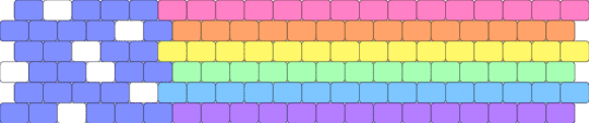 rainbow and sky pattern!! - blue,pink