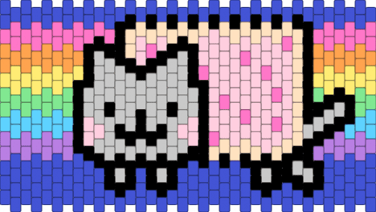 Nyan cat bag front pannel? - beige,blue,pink