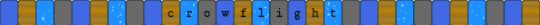 crowflight without letters - blue,gold