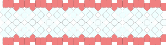 teeth cuff - red,white