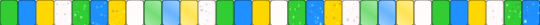 summer - green,light blue,glitter,sun change,blue,yellow,clear