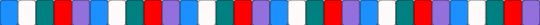nickle - light blue,teal,red,purple