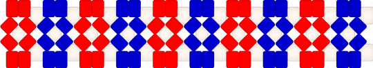 fourth of July cuff - red,purple,white,blue