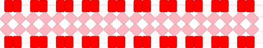 valentines  cuff - red,pink,white
