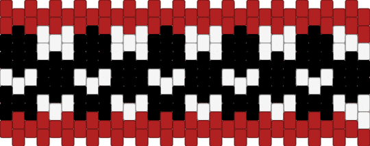 FNAF KANDI CUFF - red,white