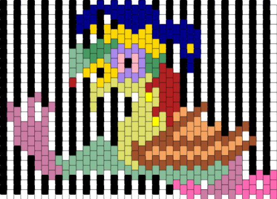 Hansel (sodikken) panel - white,pink,red,colorful