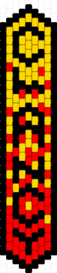 clancy red & yellow skinny kandi pattern - yellow,red,clancy,twenty one pilots