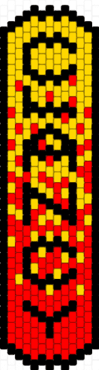 clancy red & yellow thin kandi pattern - red,yellow,clancy,twenty one pilots