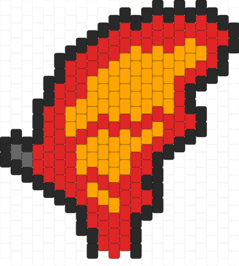 Big Winged Dragon Wing (Make 2) - red,orange,dragon,wing,wings,fire