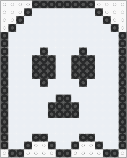 Lil Ghost Perler - black,white,cotdgrayscale,ghost,halloween,ghosts,spooky