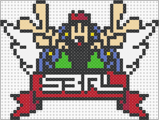S3RL Logo Perler - black,beige,red,s3rl,rave,rave music,music