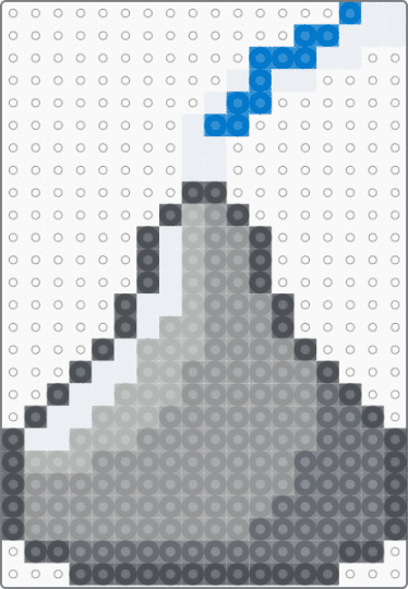 Wrapped Hershey's Kiss Perler - gray,hershey,hersheys,candy,chocolate,cotdchocolate,food,perler