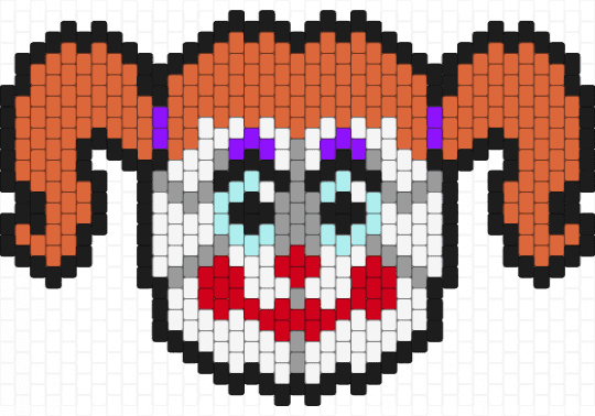 Outlined Circus Baby Face (Blue Eyes) - orange,circus baby,baby fnaf,circus baby fnaf,five nights at freddys,fnaf,sister location,fnaf sister location