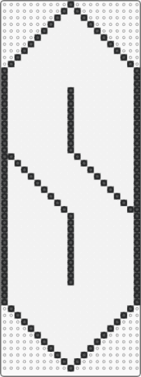 Cool S Perler Large (Ver 2) - big perler, cool s, graffitti, grayscale, greyscale, large perler, perler, school, white