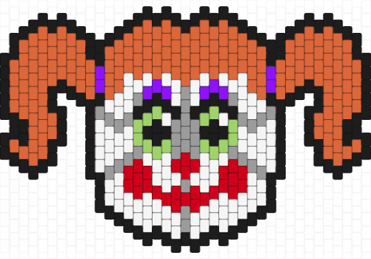 Outlined Circus Baby Face - orange,circus baby,baby fnaf,circus baby fnaf,five nights at freddys,fnaf,sister location,fnaf sister location