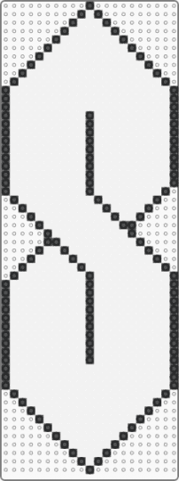 Cool S Perler Large (Ver 1) - big perler, cool s, graffitti, grayscale, greyscale, large perler, perler, school, white