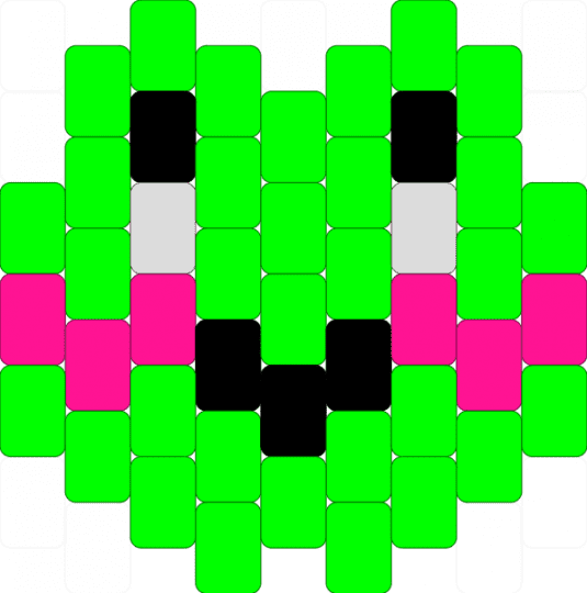 froggy charm!! - green,frog,froggy,froggie,peyote,charm,peyote charm,peyote stitch,neon