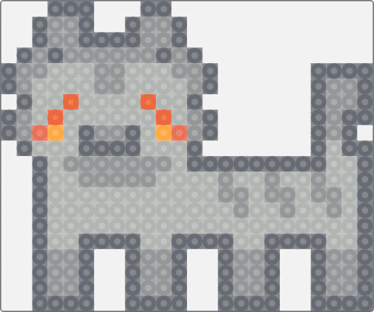 Graypaw /Graystripe - Warrior Cats - Bead Pattern - gray,beige