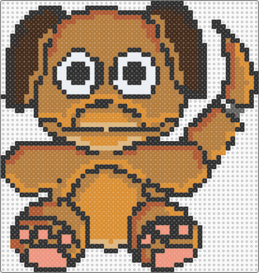 Sparky plush - orange, tan