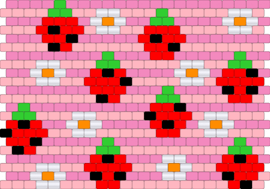 Strawberry coaster for Jas - pink