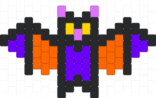 Halloween bat - black, orange, purple