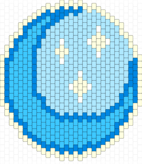 Moon Art - light blue,moon,blue,yellow,bag,banner,peyote,kandi