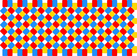 Tadc cross stitch - light blue,red,tadc,the amazing digital circus,pomni,jax,yellow,blue,primary colors