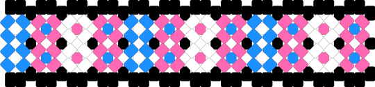 Trans Pride Double-X Cuff - pink,light blue,trans,pride,lgbtq,cuff