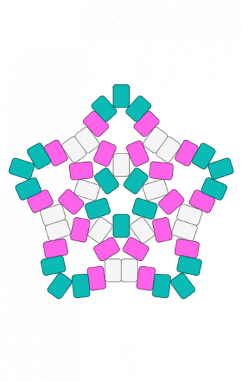 Trans Pride Star (Large) - pink, pride, pride star, star, teal, trans