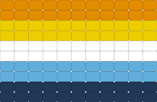 Aroace Pride Flag - orange,yellow,light blue,blue,aroace
