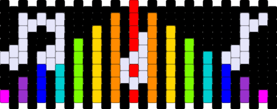 music notes - black,orange,green,colorful,music,rainbow