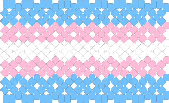 trans flag x base cuff - light blue, pink