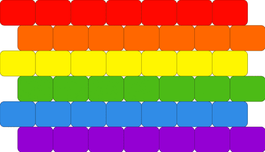 mini pride flag - colorful, green, orange, pride, purple
