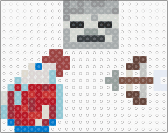skeleyton - beige, gray, red