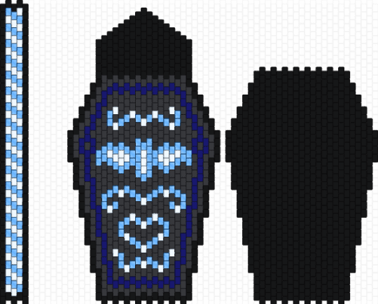blue coffin bag - black,purple,light blue,blue,bag,coffin,panel,white,gray