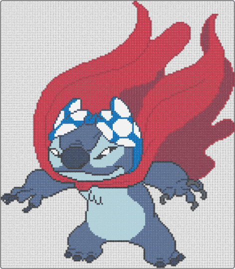 Stitch - blue,red