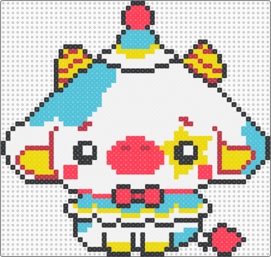 RYB clown cow remix - white,red,light blue,clown,cow