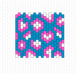 granny square #4 - hearts,colorful,panel
