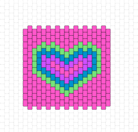 granny square #3 - hearts,colorful,panel