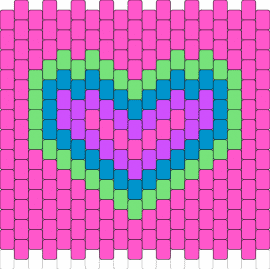 granny square #3 - heart,quilt,colorful,panel,pink,green