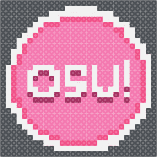 osu logo - pink,gray