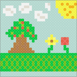 first thingy YAY - landscape,nature,tree,flowers,playful,charm,blooming,cheerful,sky,green