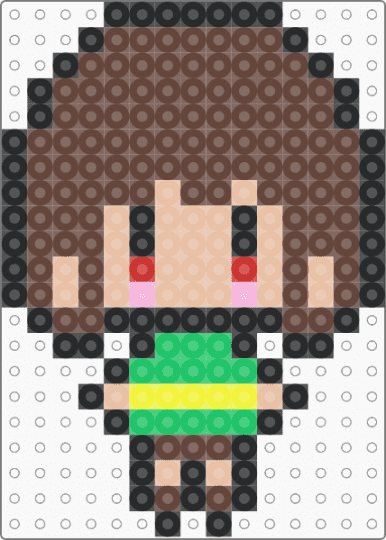 Mini Chara D: - beige,brown,chara,chara undertale,genocide,your power has,awakened me from death,evil,green