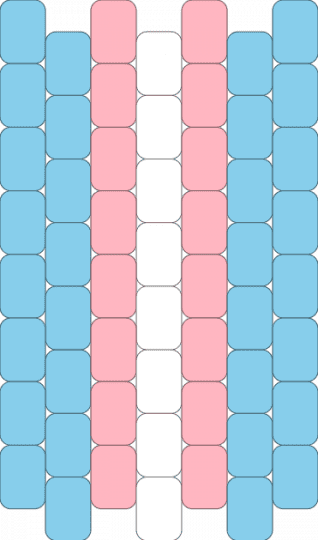 Transgender keychain - light blue,pink