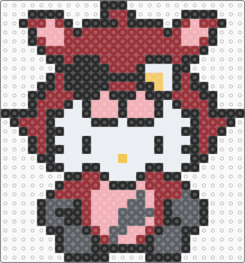 Hello Kitty Foxy fnaf Five Nights at Freddys perler cute - red