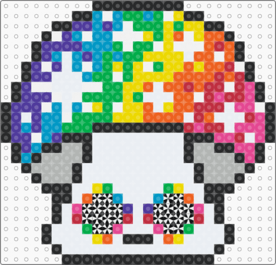 Trippy Mushroom **EDIT - white,orange,light blue,colorful